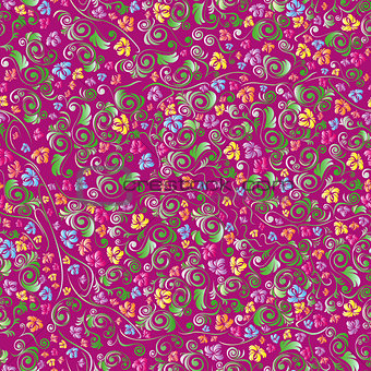 Color floral seamless pattern