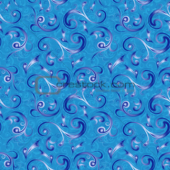 Seamless pattern with blue hues