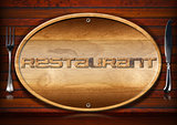 Restaurant Signboard with Cutlery