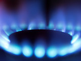 gas stove blue flame