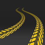 Tire track with perspective and template for tire brush.