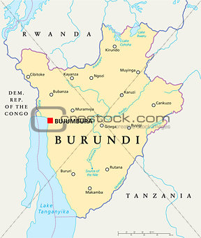 Burundi Political Map