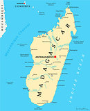 Madagascar Political Map