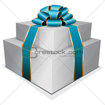 Pile gift box with bow 