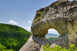 Strange Rock formation near the town of Shumen, Bulgaria, named "Okoto" (The "Eye")