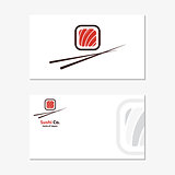 Vector logo design element. Sushi, roll, japan