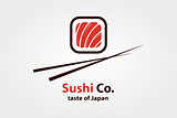 Vector logo design element. Sushi, restaurant, japanese