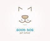Vector logo design element. Dog, animal, pet