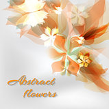 Abstract artistic Background with yellow floral element