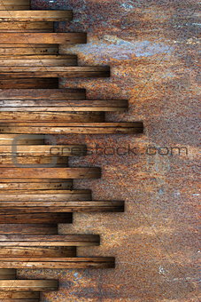 textured wooden boards montage
