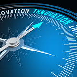 Innovation word on compass