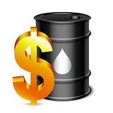 Oil Barrel and Dollar Sign