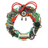 christmas wreath made by old computer parts