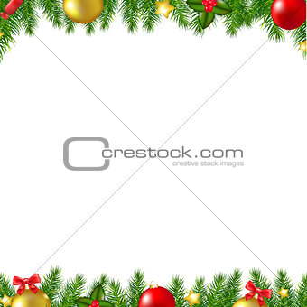 Christmas Fir Tree Borders Card