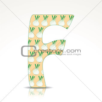 The letter F of the alphabet made of Fennel
