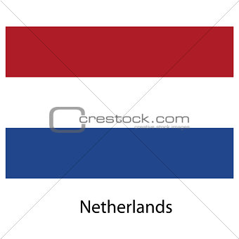 Flag  of the country  netherlands. Vector illustration. 