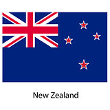 Flag  of the country  new zeland. Vector illustration. 