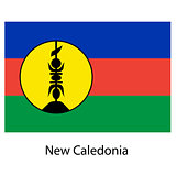 Flag  of the country  new caledonia. Vector illustration. 