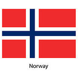 Flag  of the country  norway. Vector illustration. 