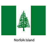Flag  of the country  norfolk island. Vector illustration. 