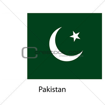 Flag  of the country  pakistan. Vector illustration. 