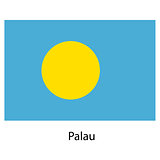 Flag  of the country  palau. Vector illustration. 
