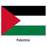 Flag  of the country palestine. Vector illustration. 