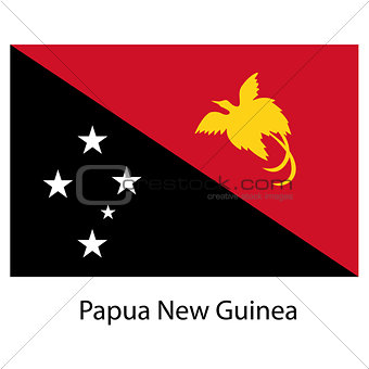 Flag  of the country  papua new guinea. Vector illustration. 