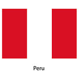 Flag  of the country  peru. Vector illustration. 