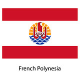 Flag  of the country  french polynesia. Vector illustration. 