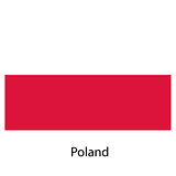 Flag  of the country poland. Vector illustration. 