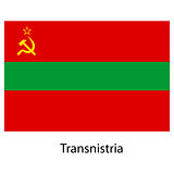 Flag  of the country  transnistria. Vector illustration. 