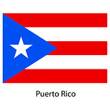 Flag  of the country  puerto rico. Vector illustration. 