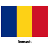Flag  of the country  romania. Vector illustration. 