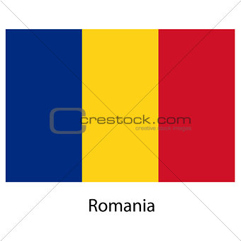 Flag  of the country  romania. Vector illustration. 