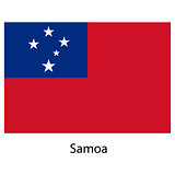 Flag  of the country  samoa. Vector illustration. 