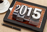 year 2015 in vintage metal type