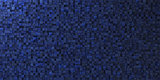 3d irregular grungy mosaic wall in deep blue