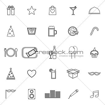 Party line icons on white background