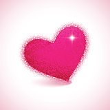 Heart shape on colorful background to the Valentine's day.