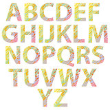 colored alphabet