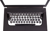 Laptop with old fashioned typewriter keys