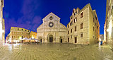 Zadar cathedral square night view