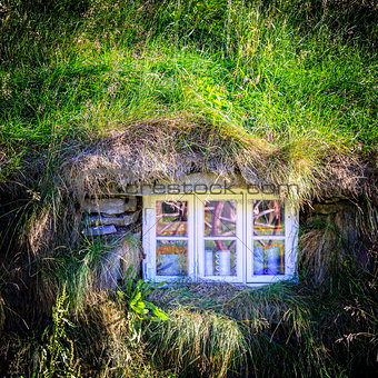 Window of turf house