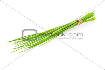 Chive bundle isolated.