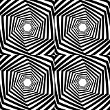 Abstract striped warped optical illusion