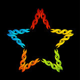 Colorful celtic star- Tattoo or decoration