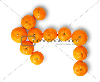 Fresh Juicy Tangerines Pointer Left