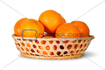 Full Basket Of Ripe Tangerine