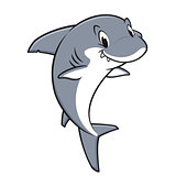 Cartoon Friendly Shark